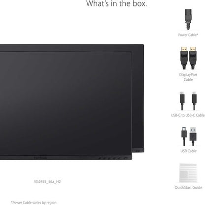 Moniteur LED Full HD ViewSonic Graphic VG2455_56a_H2 24 pouces - 16:9 - 23,8 pouces