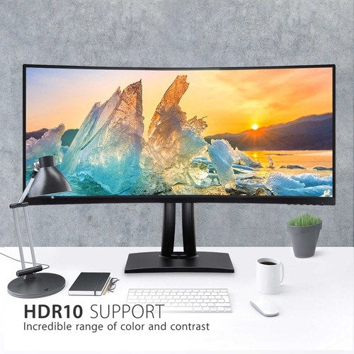 Monitor LED curvo ViewSonic ColorPro VP3881a de 38" UW-QHD+ - 21:9