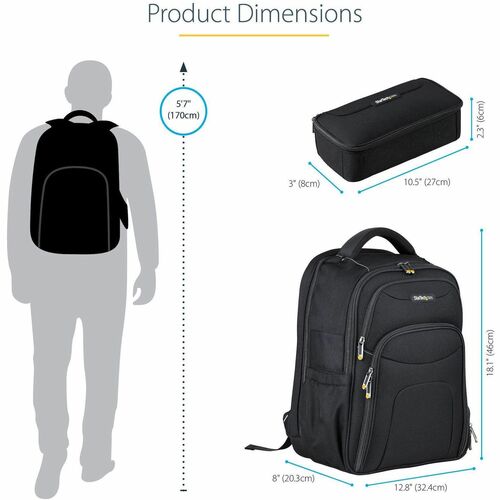StarTech.com 17.3" Laptop Backpack w/ Removable Ac