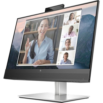 HP E24mv G4 24\" Class Webcam Full HD LCD Monitor - 16:9 - Black, Silver