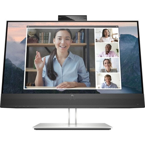 HP E24mv G4 24\" Class Webcam Full HD LCD Monitor - 16:9 - Black, Silver