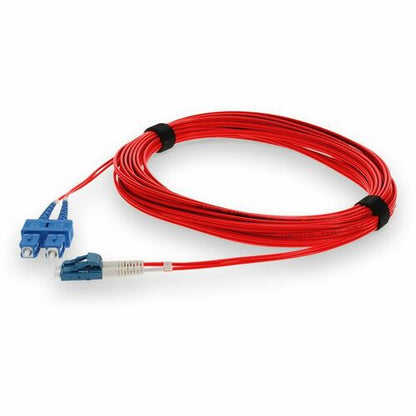 Câble fibre optique duplex OS2 rouge AddOn 3 m LC (mâle) vers SC (mâle)