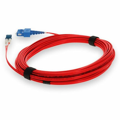 Câble fibre optique duplex OS2 rouge AddOn 3 m LC (mâle) vers SC (mâle)