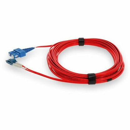 Câble fibre optique duplex OS2 rouge AddOn 3 m LC (mâle) vers SC (mâle)