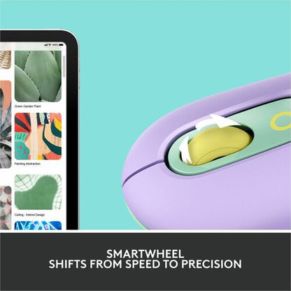 Souris Logitech POP avec emoji - Daydream Mint - Optique