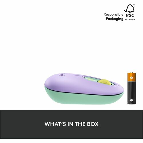 Souris Logitech POP avec emoji - Daydream Mint - Optique