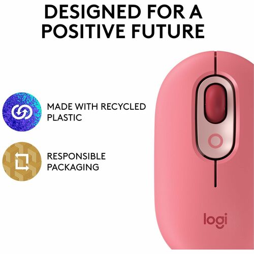 Logitech POP Mouse with emoji - Heartbreaker Rose - Optical