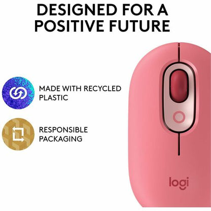 Logitech POP Mouse with emoji - Heartbreaker Rose - Optical