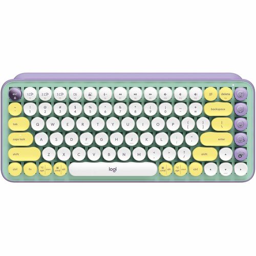 Teclado mecánico inalámbrico Logitech POP Keys con teclas emoji - Daydream Mint