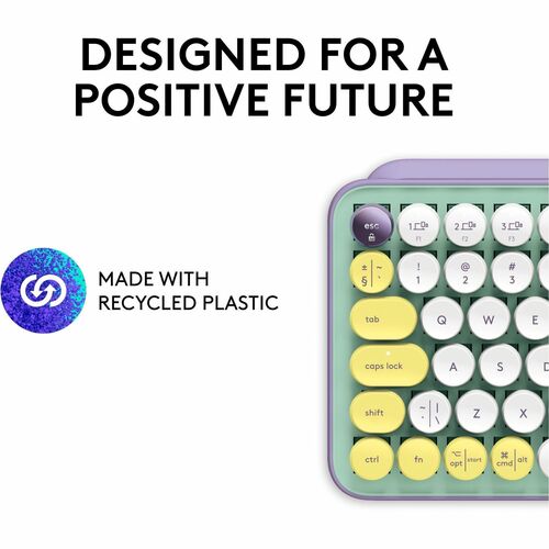 Teclado mecánico inalámbrico Logitech POP Keys con teclas emoji - Daydream Mint