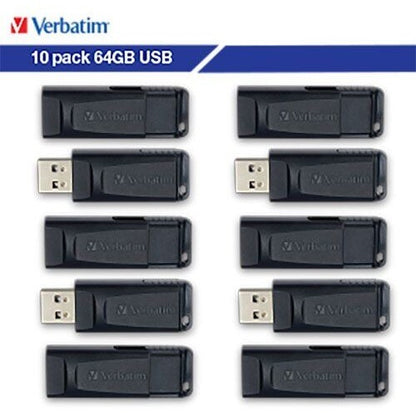 10PK 64GB USB  BLACK MULTI 10