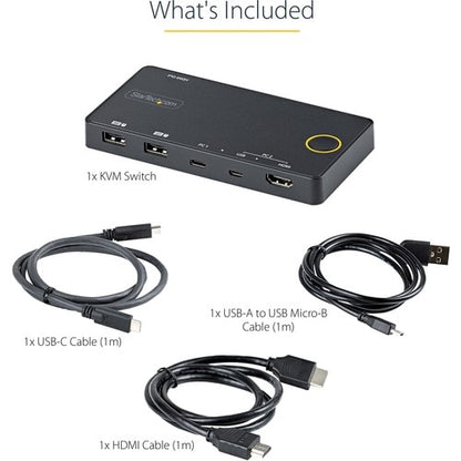 2PORT USB-A/HDMI  USB-C KVM SWITCH 4K 60HZ HDMI 2.0