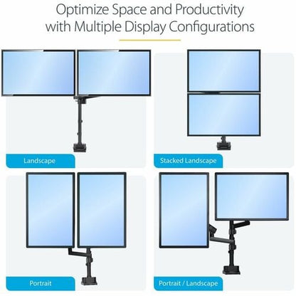 StarTech.com Desk Mount Dual Monitor Arm, Height A