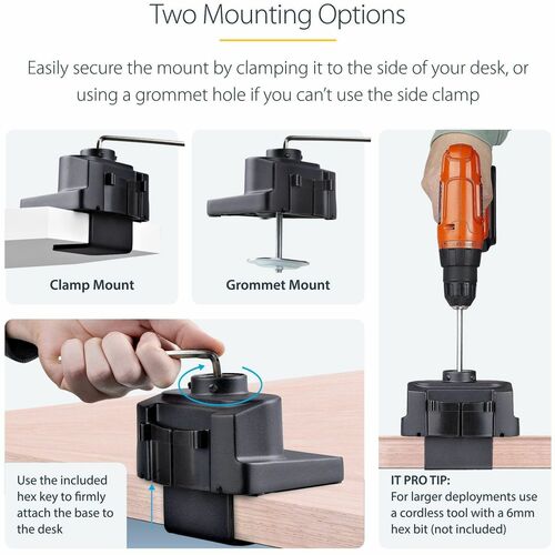 StarTech.com Desk Mount Dual Monitor Arm, Height A