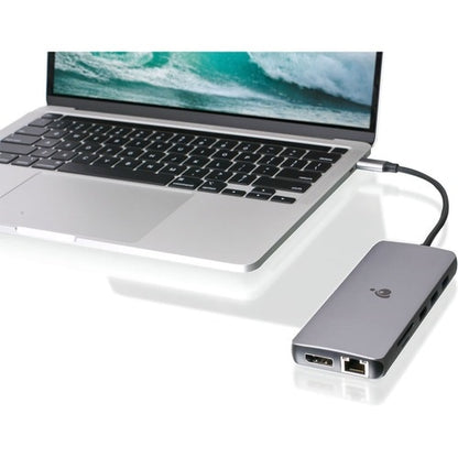 Base compacta IOGEAR USB-C Triple HD con PD 3.0 para portátiles, tabletas, estaciones de trabajo y monitores