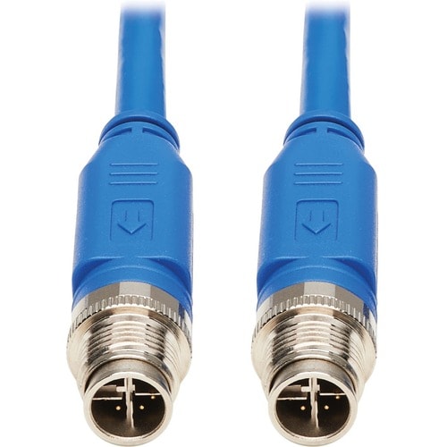 Tripp Lite by Eaton NM12-601-03M-BL M12 X-Code Cat6 Ethernet Cable, M/M, Blue, 3