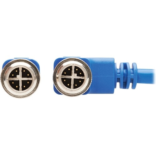 Tripp Lite by Eaton NM12-603-10M-BL M12 X-Code Cat6 Ethernet Cable, M/M, Blue, 1