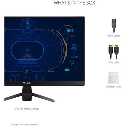 Écran Viewsonic 27 pouces, dalle MVA, résolution 1920 x 1080 - 27 pouces visible - Multi