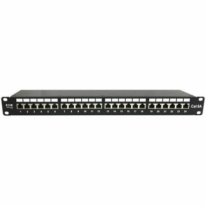 Panel de conexión blindado Cat6a de 24 puertos de Tripp Lite by Eaton - 10 Gbps, STP, 110 perforaciones