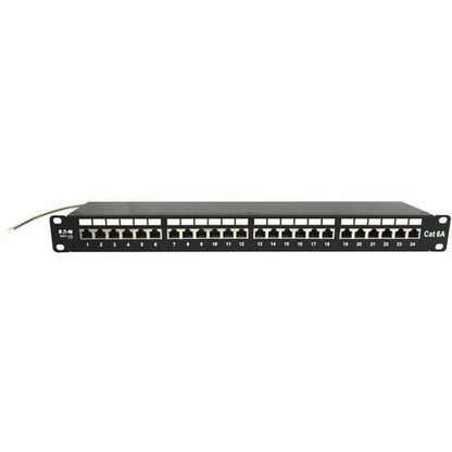 Panel de conexión blindado Cat6a de 24 puertos de Tripp Lite by Eaton - 10 Gbps, STP, 110 perforaciones