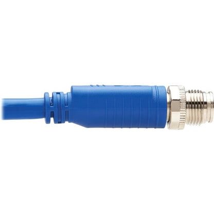 Tripp Lite by Eaton NM12-6A1-03M-BL M12 X-Code Cat6a 10G Ethernet Cable, M/M, Bl