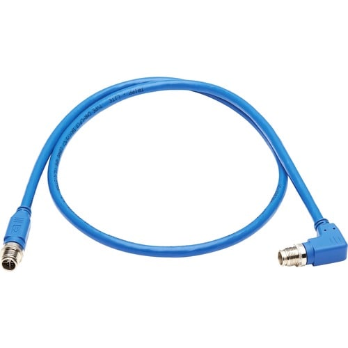Tripp Lite by Eaton NM12-6A3-01M-BL M12 X-Code Cat6a 10G Ethernet Cable, M/M, Bl