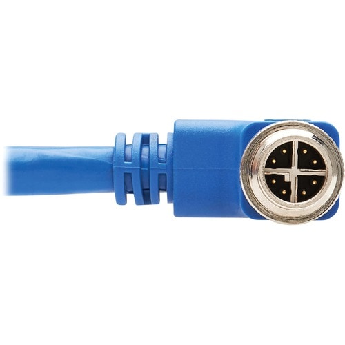 Tripp Lite by Eaton NM12-6A3-01M-BL M12 X-Code Cat6a 10G Ethernet Cable, M/M, Bl