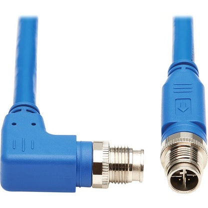 Tripp Lite by Eaton NM12-6A3-01M-BL M12 X-Code Cat6a 10G Ethernet Cable, M/M, Bl