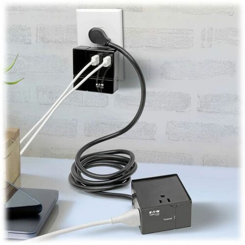 SAFE-IT CUBE SURGE PROTECTOR 3-OUT 6 USB