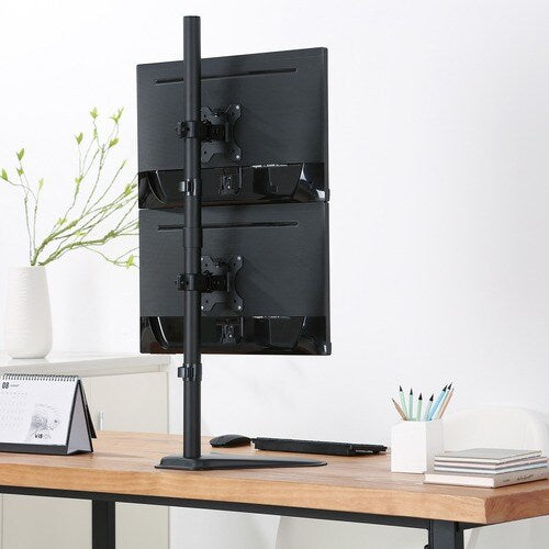 SUPPORT DE BUREAU POUR MONITEUR À DOUBLE EMPILAGE 13-32 PO INCLINABLE PIVOTANT ROTATIF