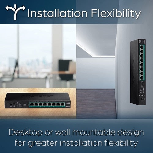 Switch PoE+ de 8 puertos no administrado de 2.5G