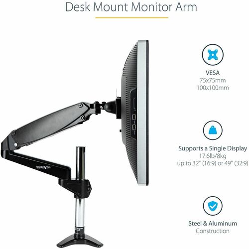 StarTech.com Desk Mount Monitor Arm for Single VES