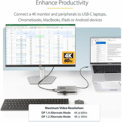 Adaptador multipuerto USB C, USB C a 4K 60Hz HDMI 2.0, 2