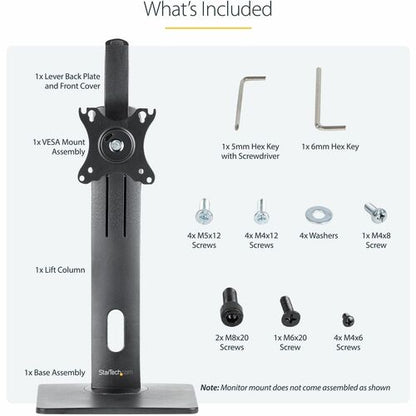 StarTech.com Free Standing Single Monitor Mount, H