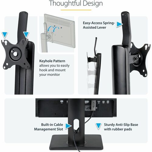 StarTech.com Free Standing Single Monitor Mount, H