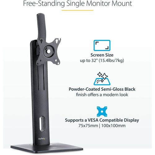 StarTech.com Free Standing Single Monitor Mount, H