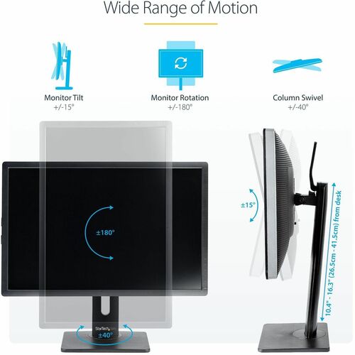 StarTech.com Free Standing Single Monitor Mount, H