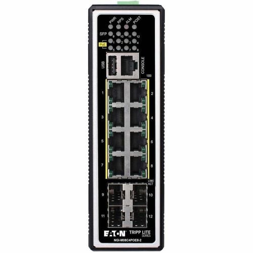 8P MNG INDT GIG POE SWITCH DIN