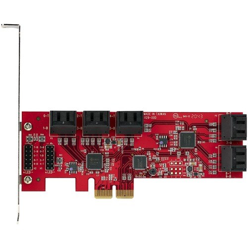 Carte d'extension SATA PCIE 10 ports 6 Gbit/s ASM1062
