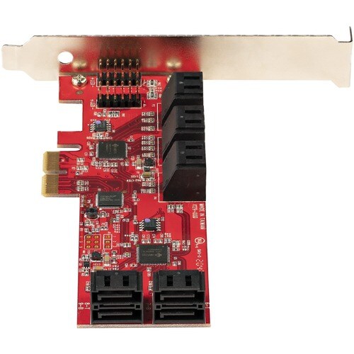 Carte d'extension SATA PCIE 10 ports 6 Gbit/s ASM1062