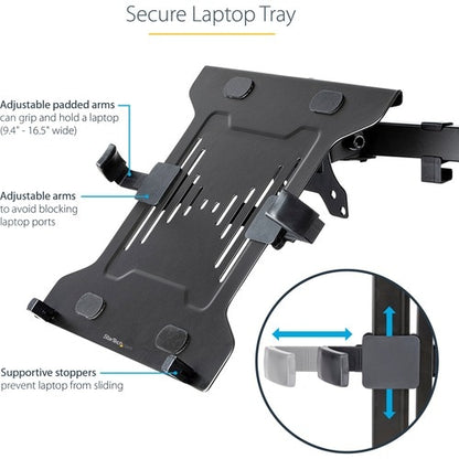 Bandeja VESA para portátil de StarTech.com, monitor ajustable