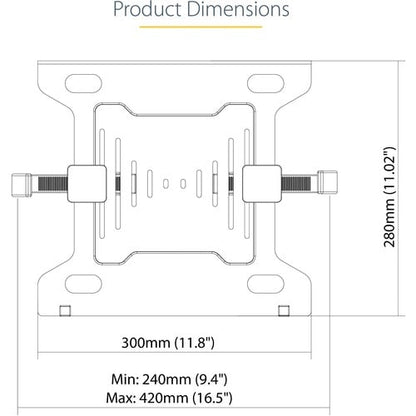 Bandeja VESA para portátil de StarTech.com, monitor ajustable