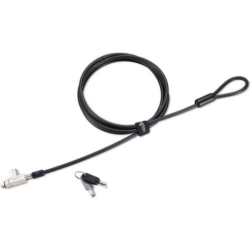 Kensington Slim N17 2.0 Keyed Laptop Lock for Wedge-Shaped Slots - 5.9 ft (1.80