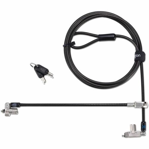 Kensington Slim N17 2.0 Keyed Dual Head Laptop Lock for Wedge-Shaped Slots - Cus