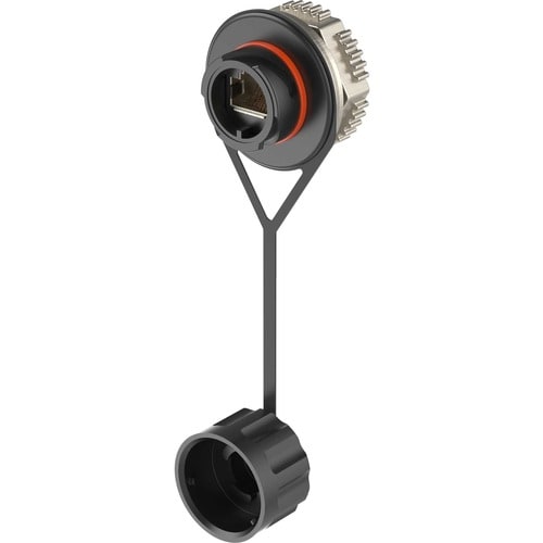 Panduit IndustrialNet Shielded Coupler Bulkhead, Cat 6A, RJ45, BL  - MOQ (minimu
