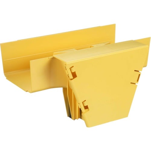 Panduit FiberRunner® Vertical Tee, 90°, 6x4, Yellow - Yellow - 9.3\" (236.98 mm) Length -