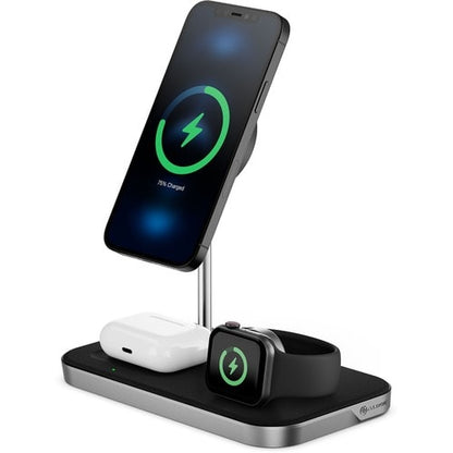Station de charge sans fil 3-en-1 Alogic MagSpeed ​​15 W - Indicateur LED,
