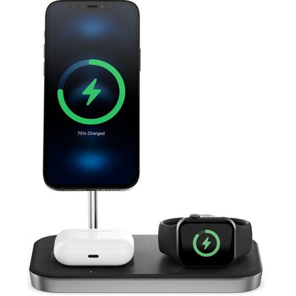 Station de charge sans fil 3-en-1 Alogic MagSpeed ​​15 W - Indicateur LED,