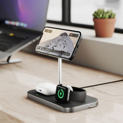 Station de charge sans fil 3-en-1 Alogic MagSpeed ​​15 W - Indicateur LED,