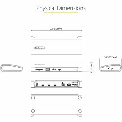 Station d'accueil StarTech.com Thunderbolt 4, alimentation 96 W